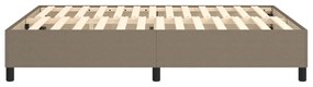 Cama sem colchão 140x190 cm tecido castanho-acinzentado