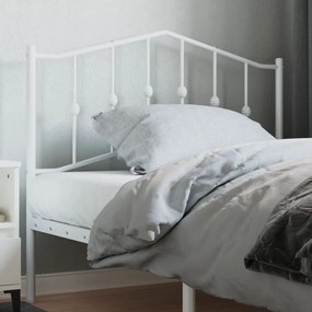 vidaXL Cabeceira de cama 107 cm metal branco