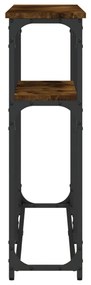 Mesa consola 145x22,5x75cm derivados de madeira carvalho fumado