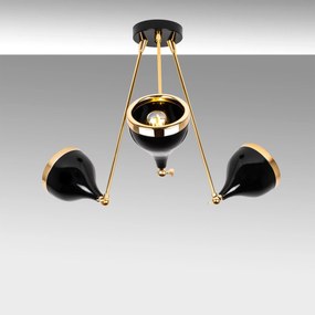 ****

Candeeiro de Teto Yildo – Preto e Dourado – 60 cm x 63 cm

**