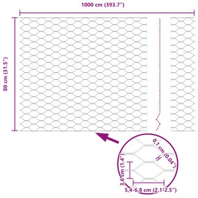 Posts de Cerca vidaXL 5 pcs U-Channel Verde 80 cm Aço