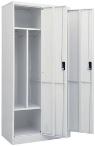 Roupeiro 80x50x180 cm aço cinzento-claro