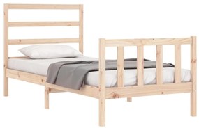 Cama sem colchão 90x200 cm madeira de pinho maciça