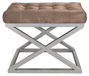 Pouffe Capraz – Silver Brown – 50 cm x 42 cm x 40 cm