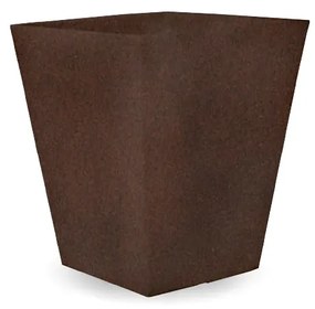 Vaso de flores colorido quadrado Polietileno CASA, JARDIM, RESTAURANTE, BAR  CALENDULA 50 RUSTIC (52x52x63 cm) - Castanho