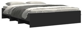 Estrutura de cama sem colchão 160x200 cm preto