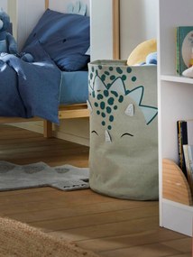 Cesto XL Dinossauro azul medio liso com motivo