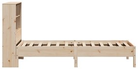 Cama com estante sem colchão 90x200 cm pinho maciço