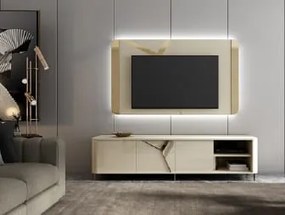 Base Tv Toronto 01 (200cm | c/pé metal| Lacado | Personalizável)