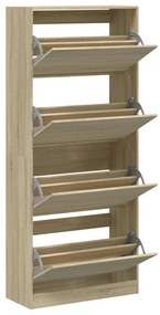 Sapateira 4 gavetas articuladas 80x34x187,5 cm carvalho sonoma