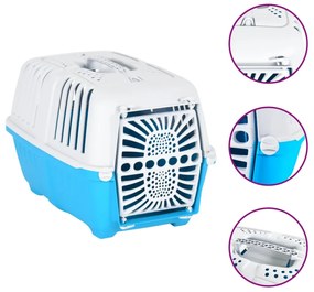 Transportadora 48x31,5x33 cm polipropileno branco e azul