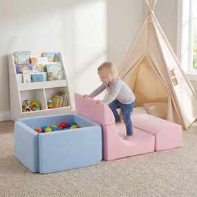Conjunto de 2 Blocos Infantis de Escalada e Piscina de Bolas (BOLAS NÃO INCLUIDAS), 152 x 50 x 30 cm, Modulares, Multicolor