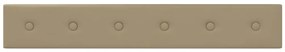 Painel parede 12pcs 90x15 cm couro artificial 1,62m² cappuccino