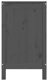 Caixa para roupa 88,5x44x76 cm madeira de pinho maciça cinzento