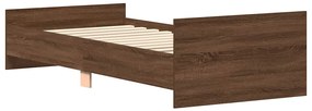 Estrutura cama s/ colchão derivados madeira carvalho castanho