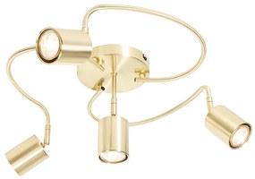 Candeeiro de teto moderno ajustável em latão 4 luzes - Java