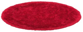 Tapete redondo vermelho ⌀ 140 cm CIDE Beliani