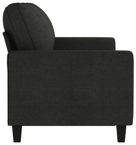Sofá de 3 lugares tecido 180 cm preto