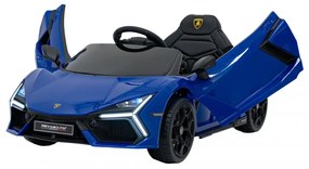 Carro elétrico para Crianças Lamborghini Revuelto 12V 4x4 Rodas Espuma EVA, Assento couro ecológico Azul