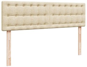 Cama otomana com colchão 140x200 cm tecido creme