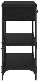 Mesa de Console Carvalho Preto 100x34.5x75 cm Madeira Engenheirada