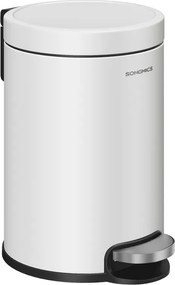 Cesto Lixo Casa Banho com 3 litros de capacidade e tampa com fecho suave 22,4 x 17,3 x 25,4 cm Branco