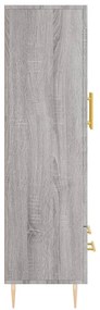 Armário alto derivados de madeira 69,5x31x115cm cinza sonoma