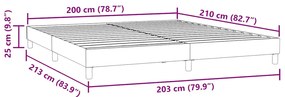 Estrutura de cama sem colchão 200x210 cm veludo azul-escuro