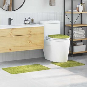 Conjunto de 3 Tapetes de Banho vidaXL Verde Polipropileno Antiderrapante