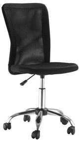 Vinsetto Cadeira Escritório de Malha Giratória sem Apoio para os Braços com Altura Ajustável Carga 43x58x90-100 cm Preto | Aosom Portugal
