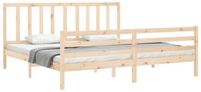 Cama sem colchão 200x200 cm madeira de pinho maciça