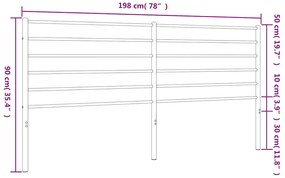 Cabeceira de cama 193 cm metal preto