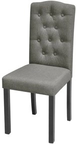 Cadeiras de jantar 2 pcs tecido cinzento