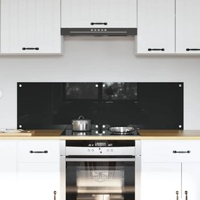 vidaXL Proteção de Cozinha 2 pcs Preto 70 x 40 cm vidro temperado