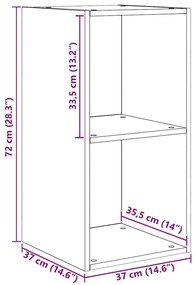 Gabinete de TV de Parede 4 pcs Carvalho Artesanal