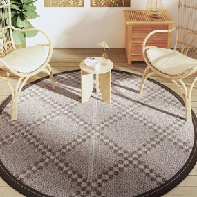 Tapete de exterior Ø200 cm ARAKIL PP castanho