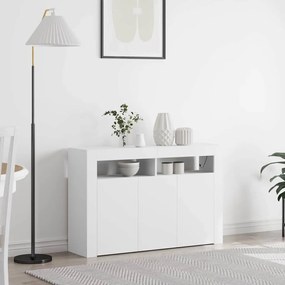 vidaXL Aparador Branco Branco Madeira de Engenharia 116 x 30 x 75 cm
