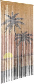 vidaXL Cortina de Porta contra Insetos Estampa de Palmeira 100x200 cm