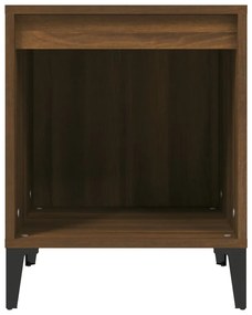 Mesa de cabeceira 40x35x50 cm cor carvalho castanho