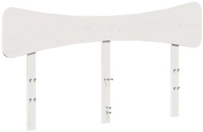 Cama sem colchão 150x200 cm madeira de pinho maciça branco
