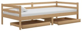 Gavetas p/ sofá-cama 2 pcs madeira de pinho maciça castanho-mel