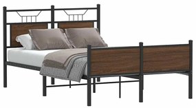 Estrutura cama s/ colchão derivados madeira carvalho castanho