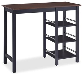 Conjunto de bar 3 pcs MDF preto