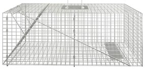 Armadilha p/ animais 64,5x25x26,5 cm ferro galvanizado