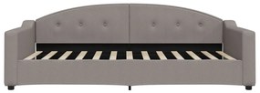 Sofá-cama com colchão 100x200 cm tecido cinzento-acastanhado