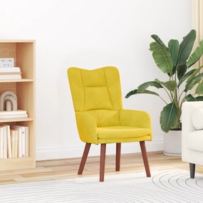 Cadeira Relaxante vidaXL Amarelo Veludo