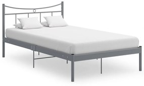Estrutura de cama 120x200 cm metal cinzento
