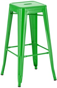 Banco de bar Joshua metal 76 x 43 x 43 cm verde