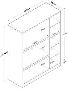 Roupeiro BA105 – Branco – 145x181,8x55 cm