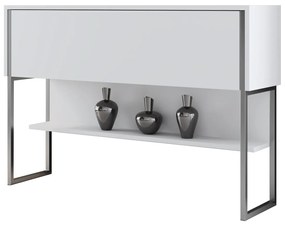 Cômoda Luxe – Prata e Branco – 120 x 80 x 30 cm